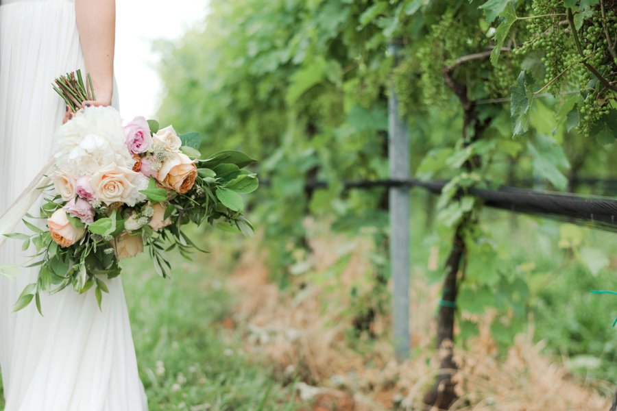 Peach & White Elegant Rustic Vineyard Wedding Ideas via TheELD.com