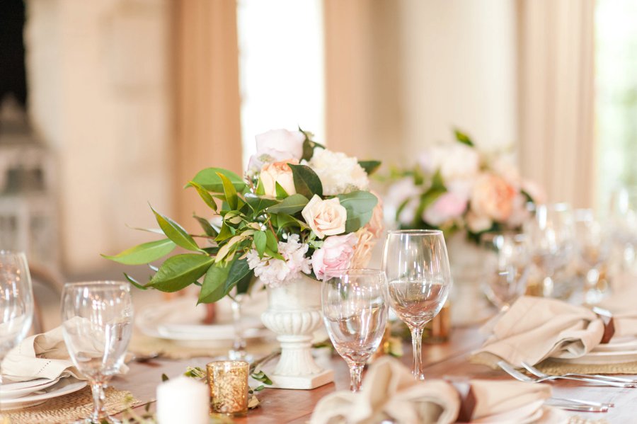 Peach & White Elegant Rustic Vineyard Wedding Ideas via TheELD.com