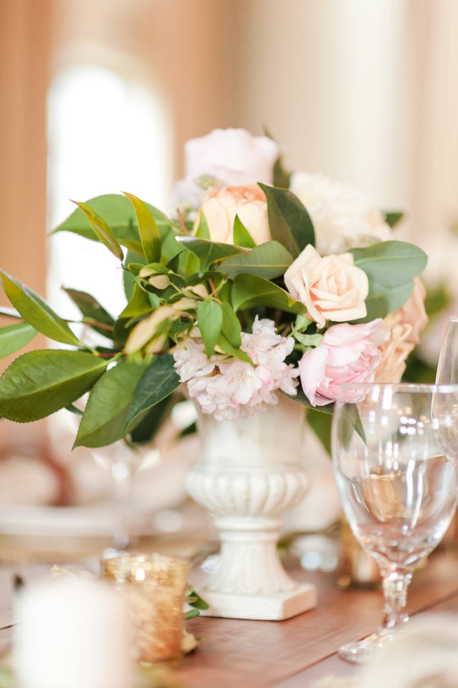 Peach & White Elegant Rustic Vineyard Wedding Ideas via TheELD.com