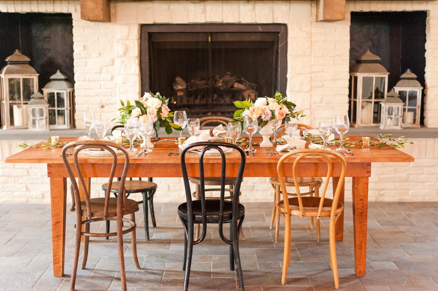 Peach & White Elegant Rustic Vineyard Wedding Ideas via TheELD.com