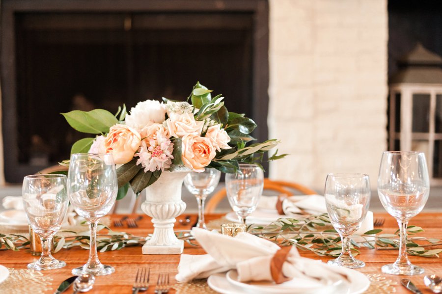 Peach & White Elegant Rustic Vineyard Wedding Ideas via TheELD.com