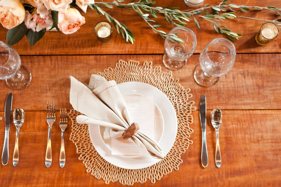 Peach & White Elegant Rustic Vineyard Wedding Ideas via TheELD.com