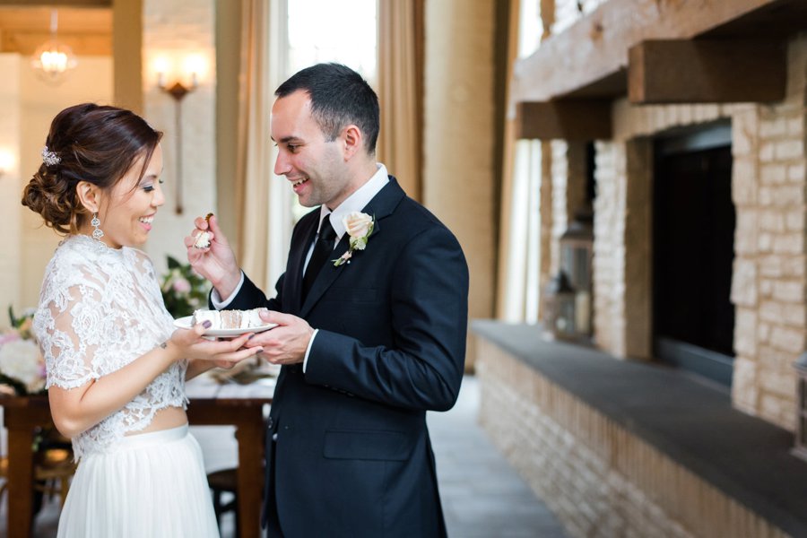 Peach & White Elegant Rustic Vineyard Wedding Ideas via TheELD.com