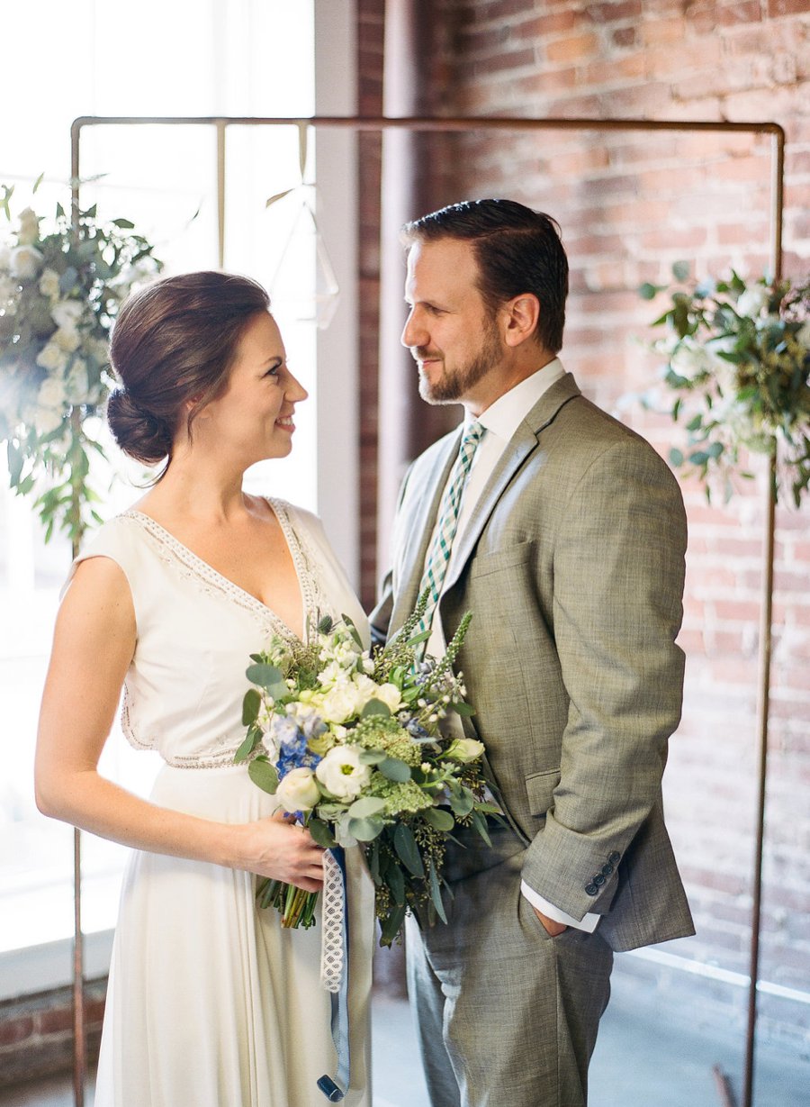 Navy & Teal Geode & Geometric Wedding Ideas via TheELD.com