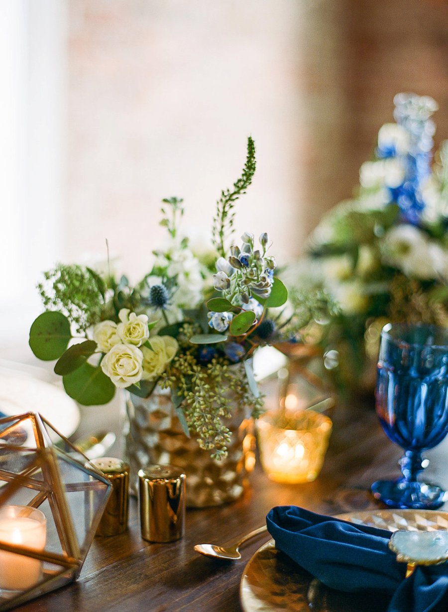 Navy & Teal Geode & Geometric Wedding Ideas via TheELD.com