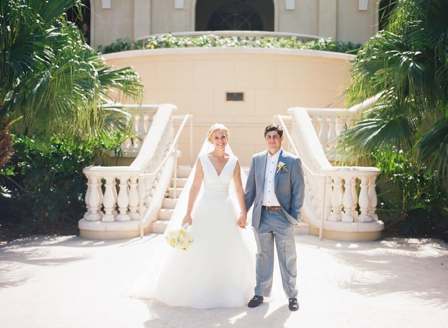 Classic Yellow and Blue Florida Beach Wedding via TheELD.com