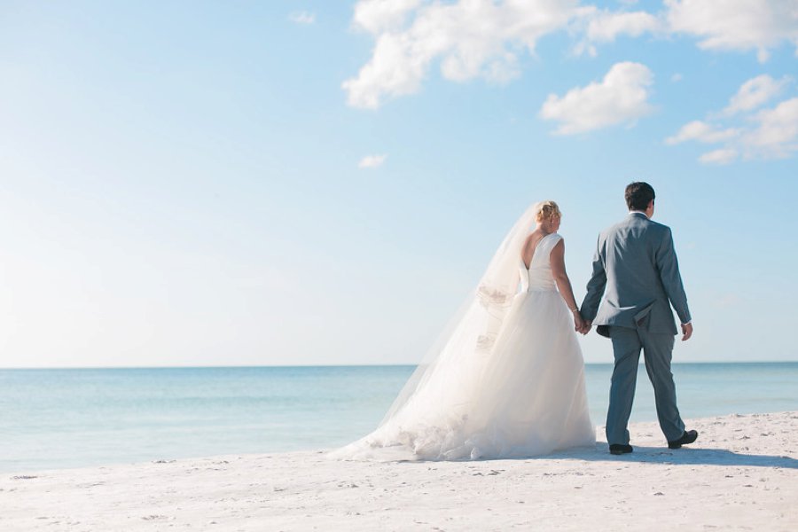 Classic Yellow and Blue Florida Beach Wedding via TheELD.com