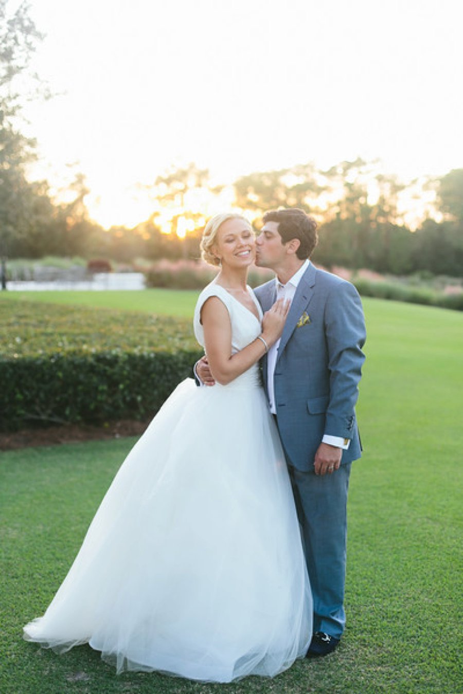 Classic Yellow and Blue Florida Beach Wedding via TheELD.com