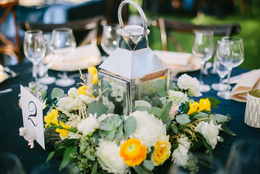 Classic Yellow and Blue Florida Beach Wedding via TheELD.com