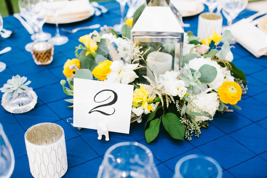 Classic Yellow and Blue Florida Beach Wedding via TheELD.com