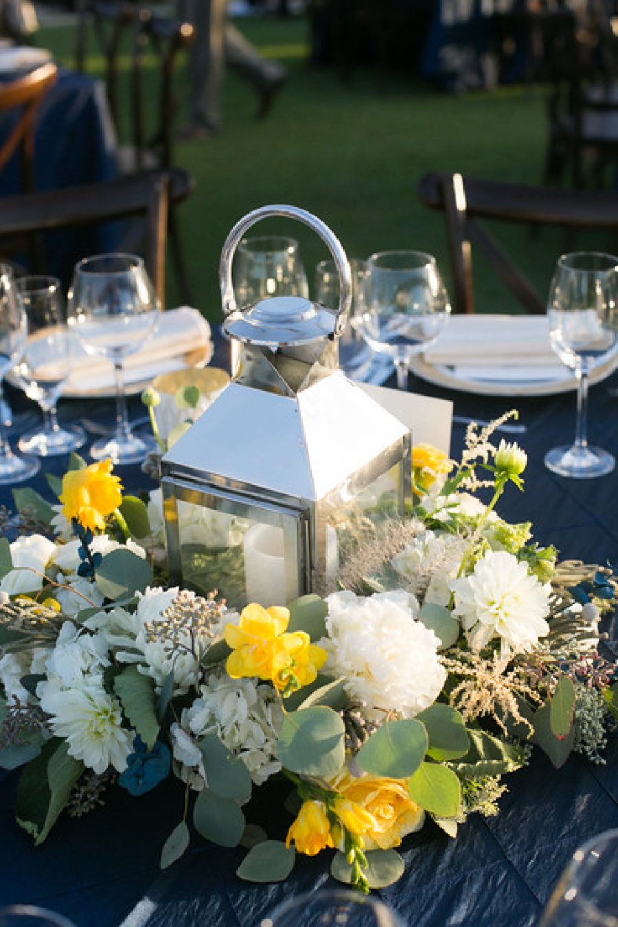 Classic Yellow and Blue Florida Beach Wedding via TheELD.com