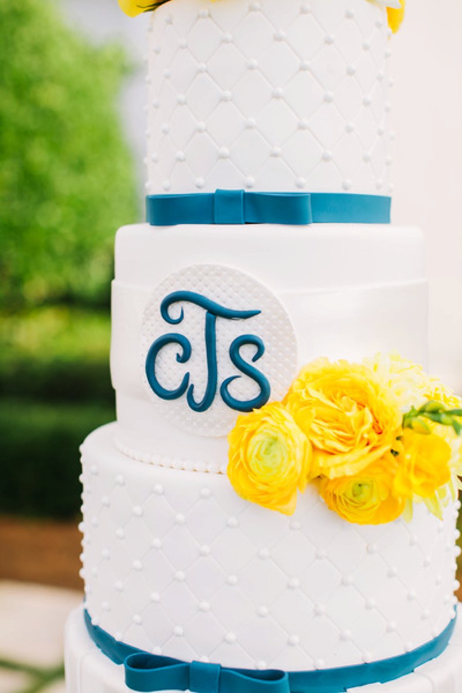 Classic Yellow and Blue Florida Beach Wedding via TheELD.com