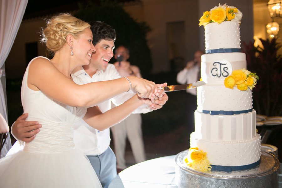 Classic Yellow and Blue Florida Beach Wedding via TheELD.com