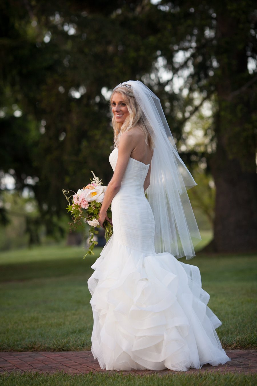 Pink & Green Elegant Garden Wedding via TheELD.com