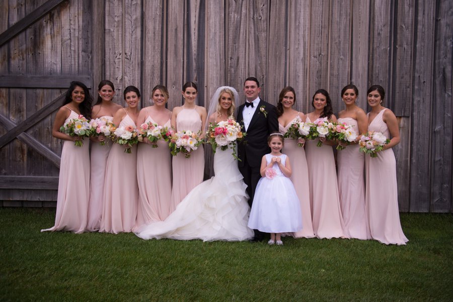 Pink & Green Elegant Garden Wedding via TheELD.com