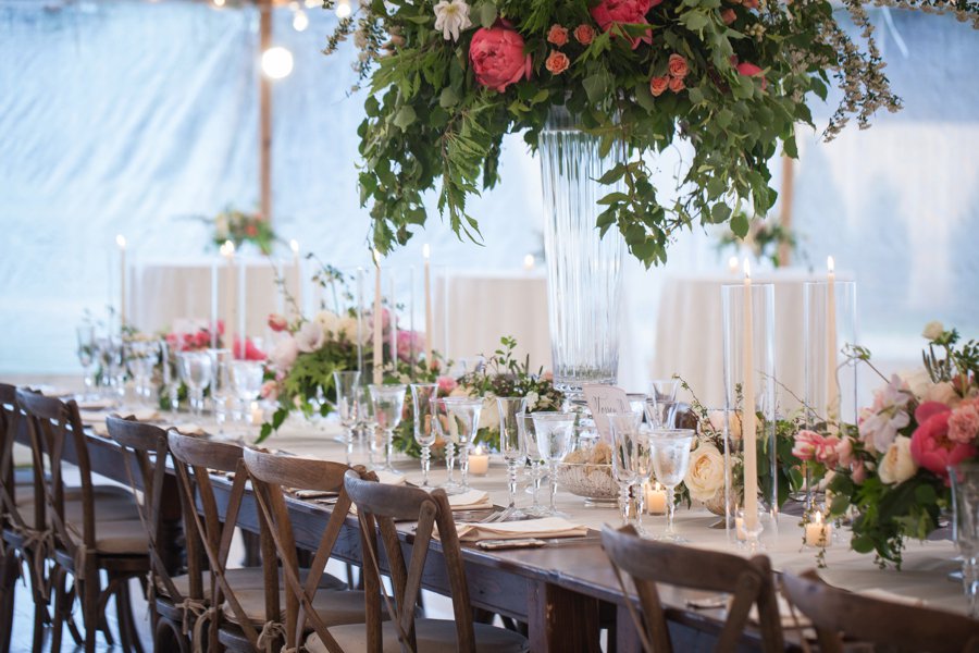 Pink & Green Elegant Garden Wedding via TheELD.com