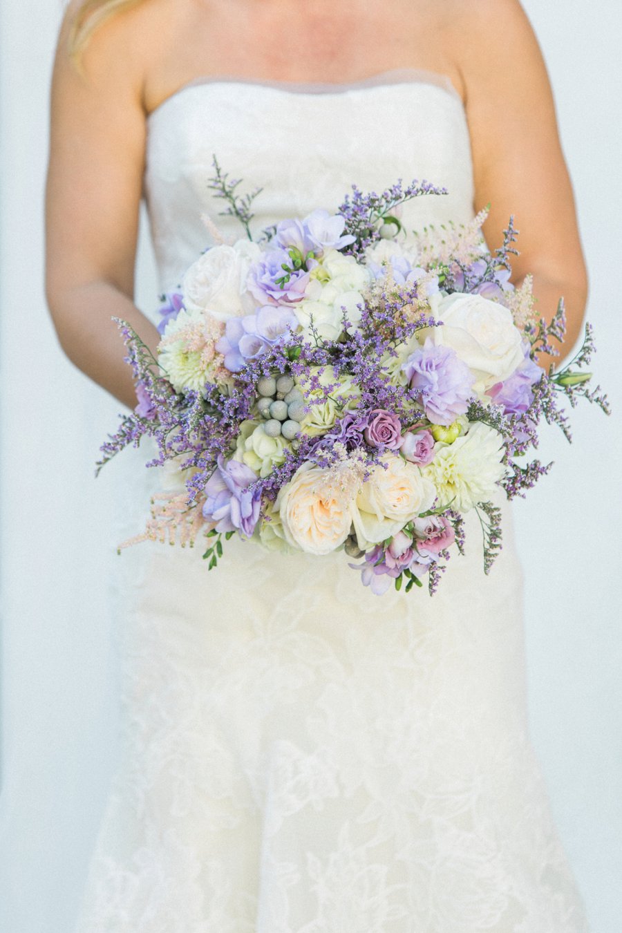 Lavender and White Florida Beach Wedding via TheELD.com