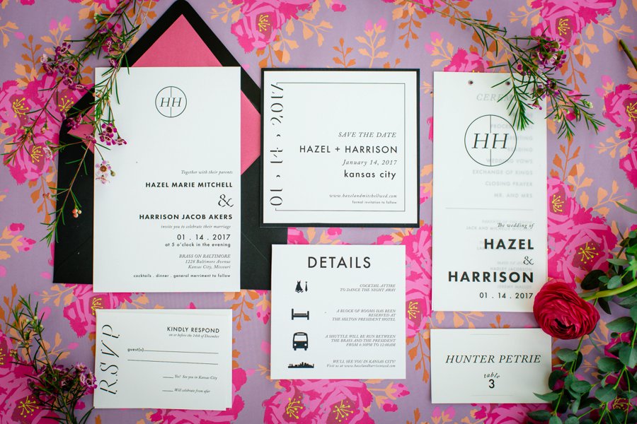 Colorful Pink & Berry Modern Wedding Ideas via TheELD.com