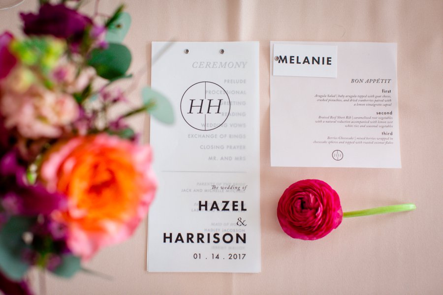 Colorful Pink & Berry Modern Wedding Ideas via TheELD.com