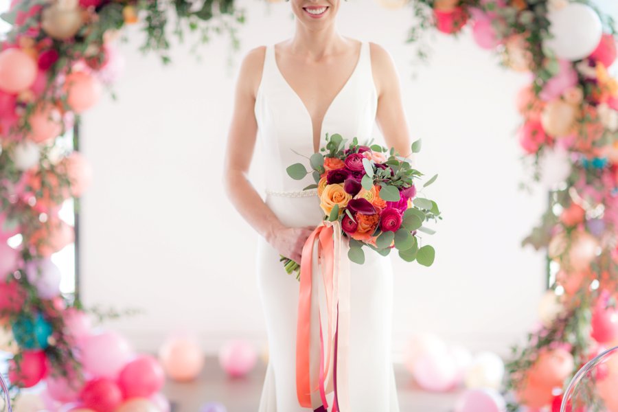 Colorful Pink & Berry Modern Wedding Ideas via TheELD.com