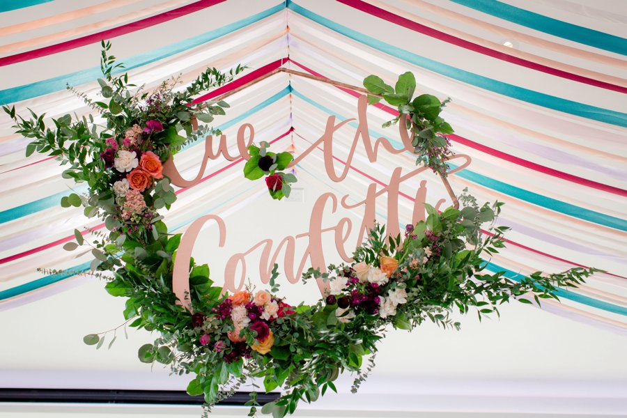 Colorful Pink & Berry Modern Wedding Ideas via TheELD.com