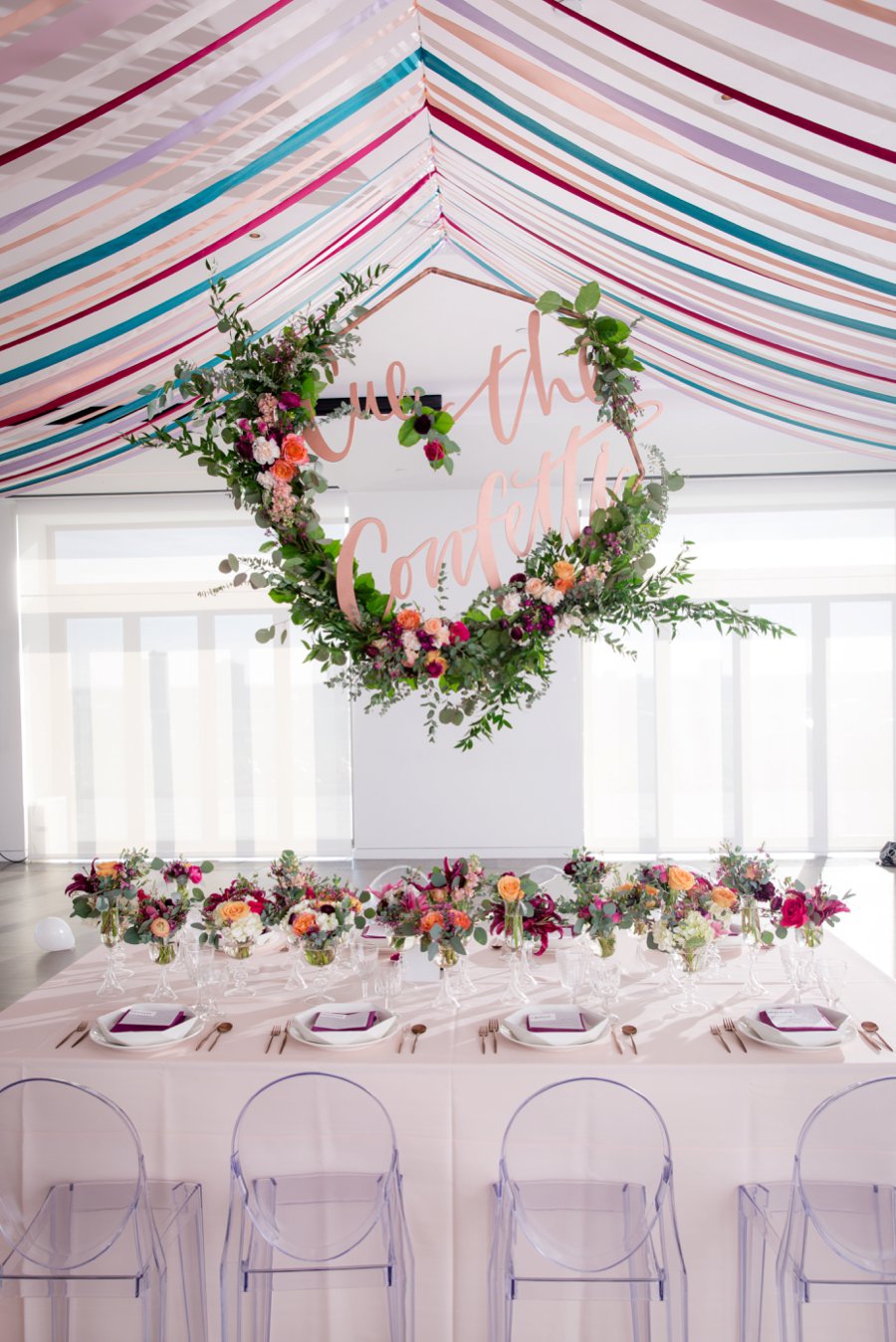 Colorful Pink & Berry Modern Wedding Ideas via TheELD.com