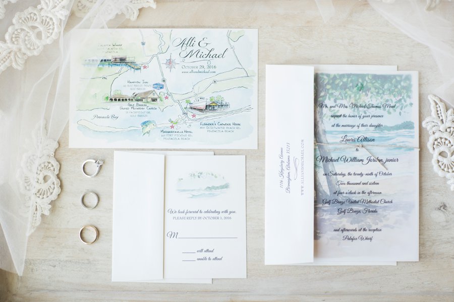 Green & White Elegant Pensacola Wedding via TheELD.com