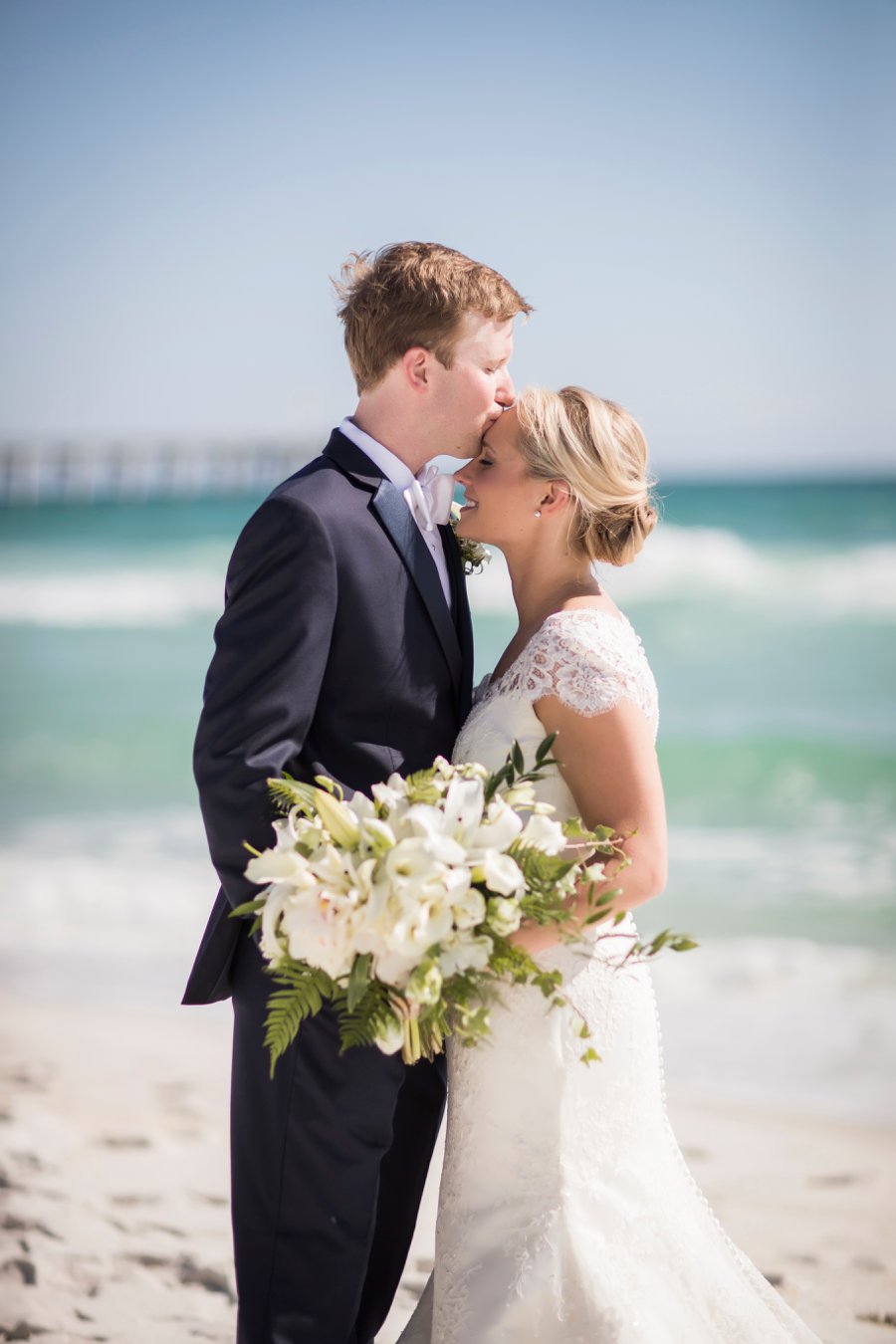Green & White Elegant Pensacola Wedding via TheELD.com