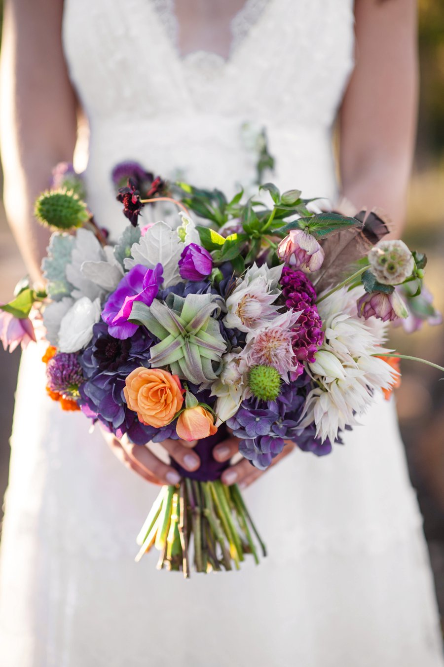 Colorful & Bold Industrial Wedding Ideas via TheELD.com