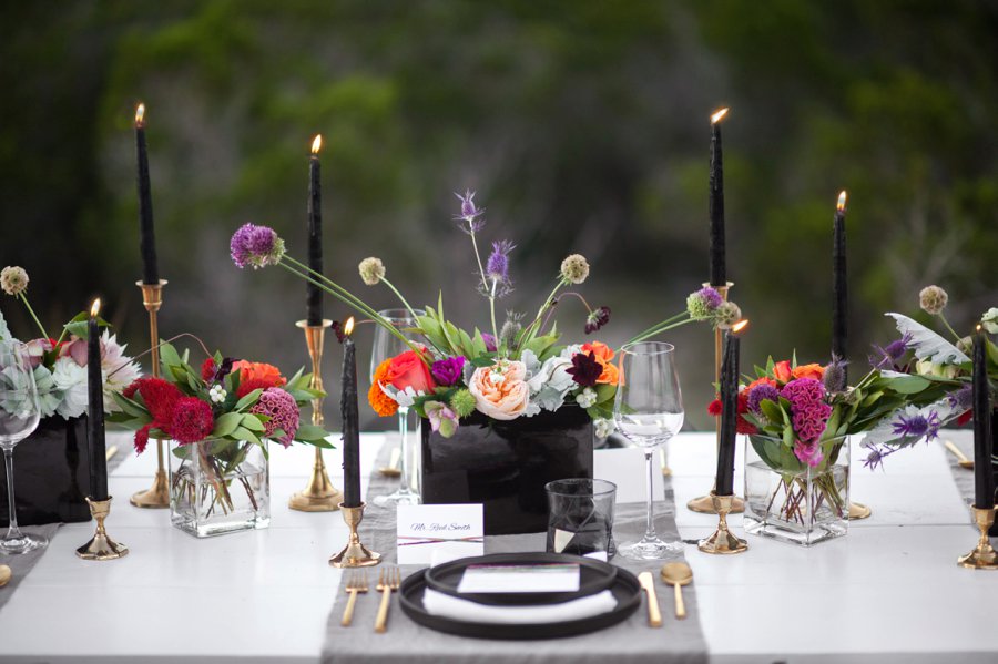 Colorful & Bold Industrial Wedding Ideas via TheELD.com