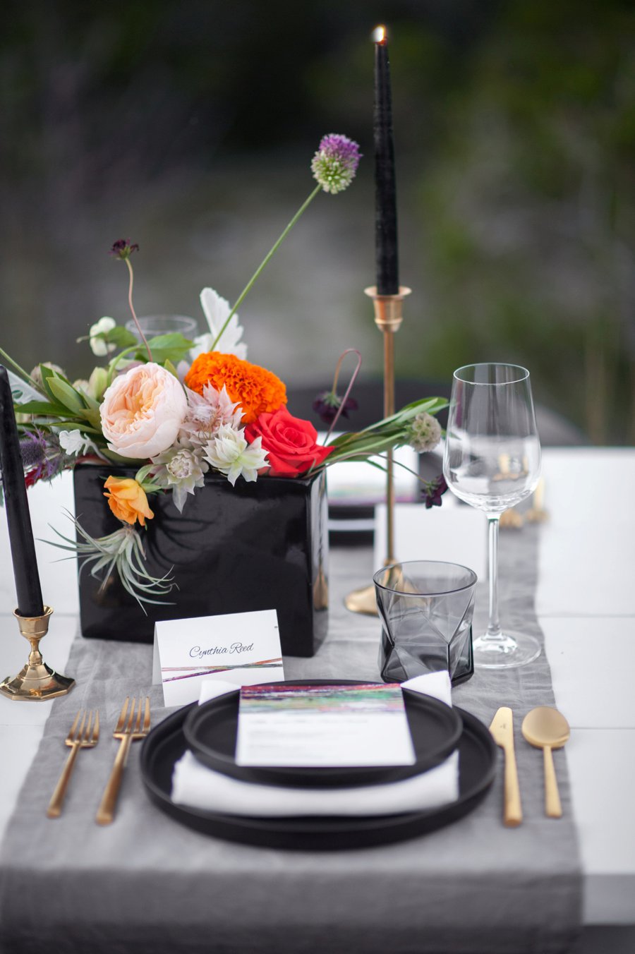 Colorful & Bold Industrial Wedding Ideas via TheELD.com