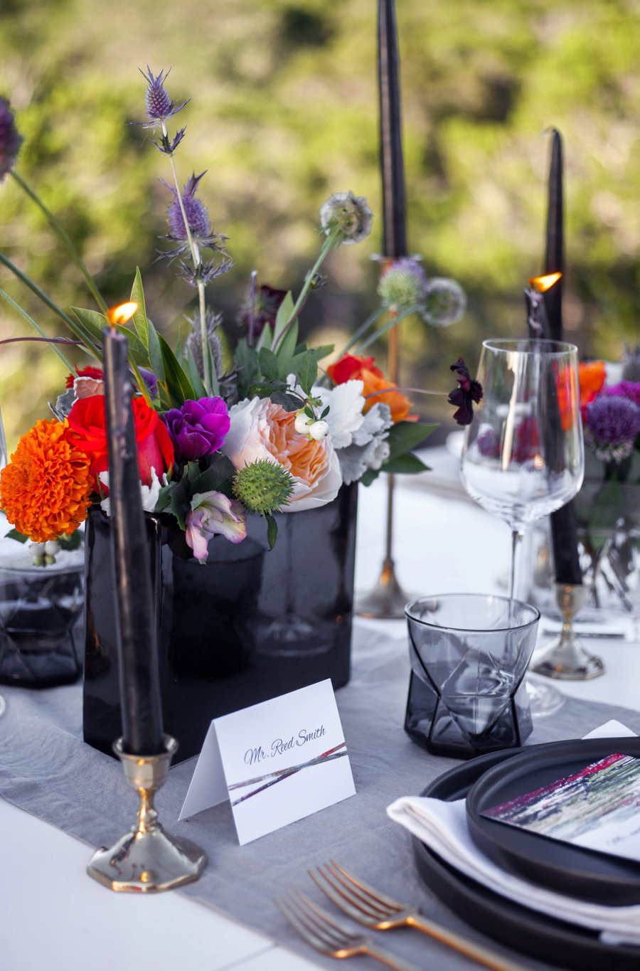 Colorful & Bold Industrial Wedding Ideas via TheELD.com