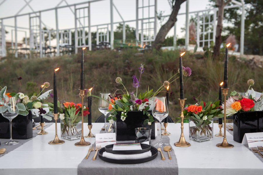 Colorful & Bold Industrial Wedding Ideas via TheELD.com