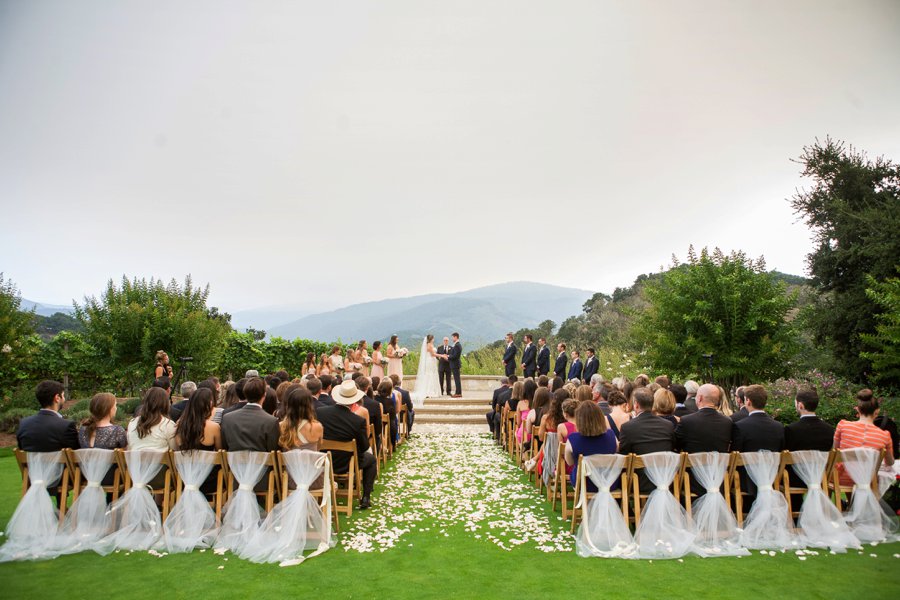 Romantic Blush & Green Big Sur Wedding via TheELD.com