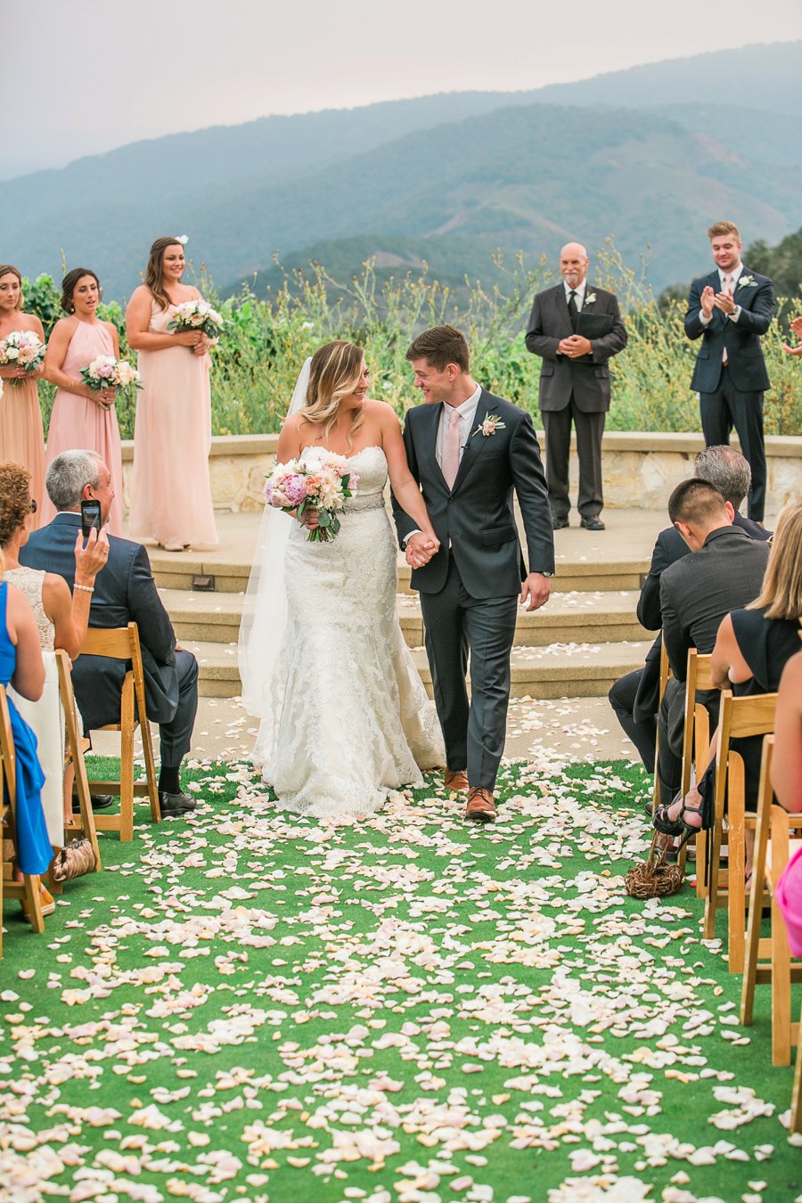 Romantic Blush & Green Big Sur Wedding via TheELD.com