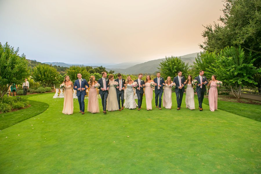 Romantic Blush & Green Big Sur Wedding via TheELD.com