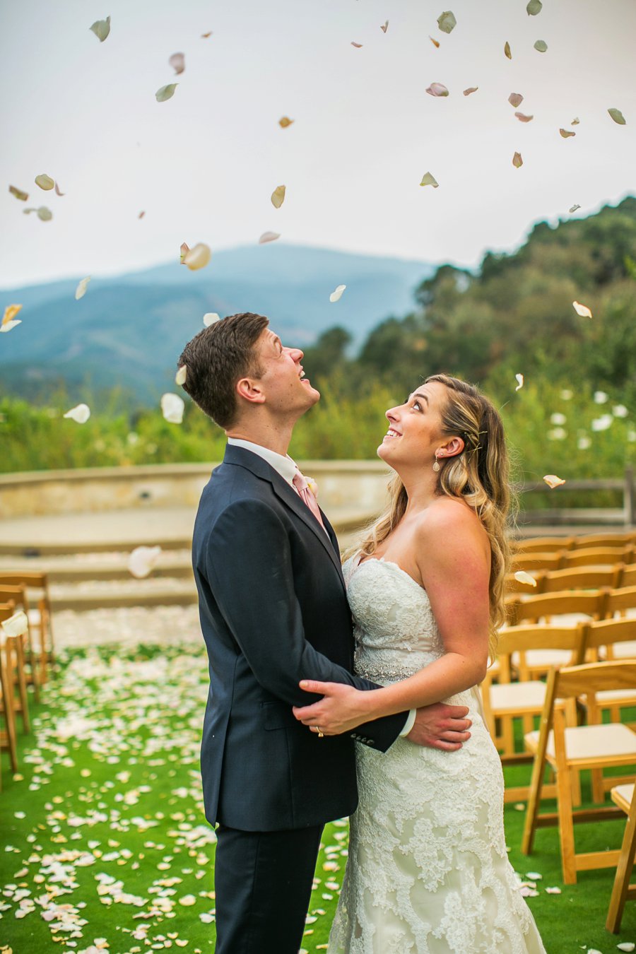 Romantic Blush & Green Big Sur Wedding via TheELD.com