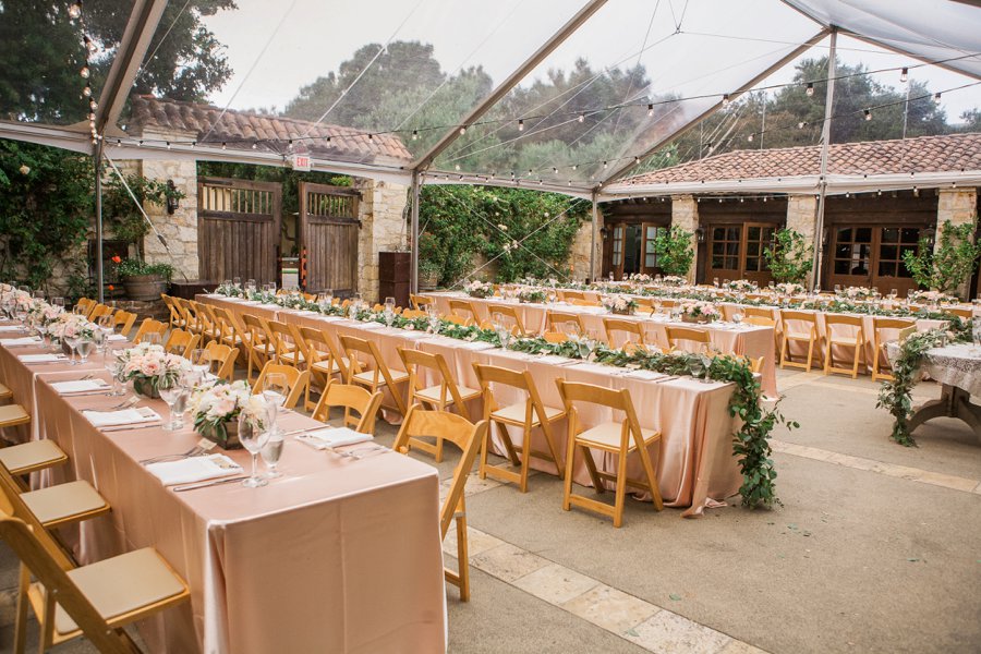 Romantic Blush & Green Big Sur Wedding via TheELD.com