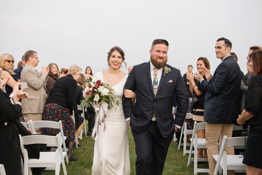 Boho Gray, Blue, & Red Illinois Wedding via TheELD.com