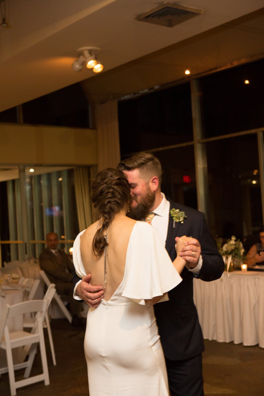 Boho Gray, Blue, & Red Illinois Wedding via TheELD.com