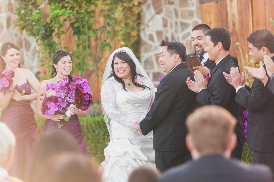 An Elegant Glam Purple California Vineyard Wedding via TheELD.com