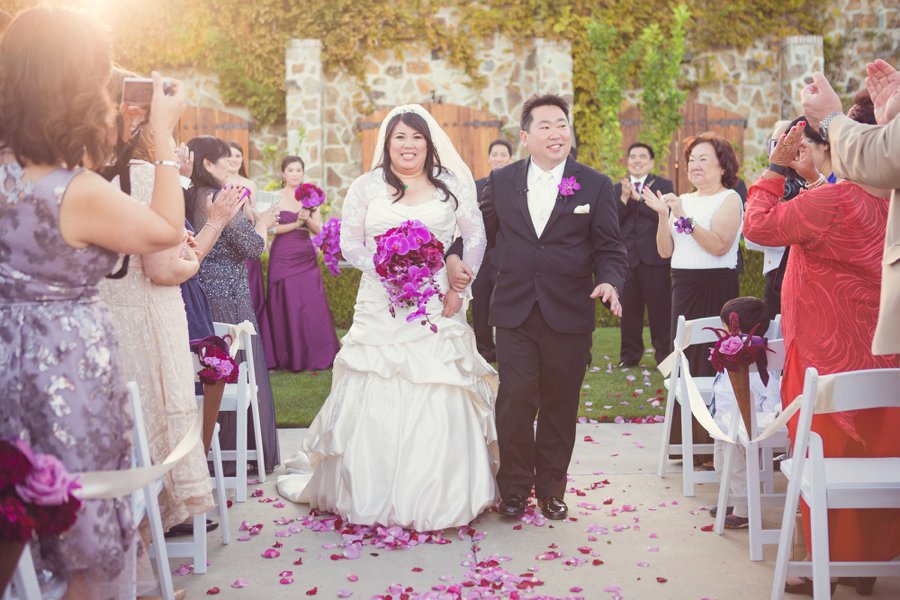 An Elegant Glam Purple California Vineyard Wedding via TheELD.com