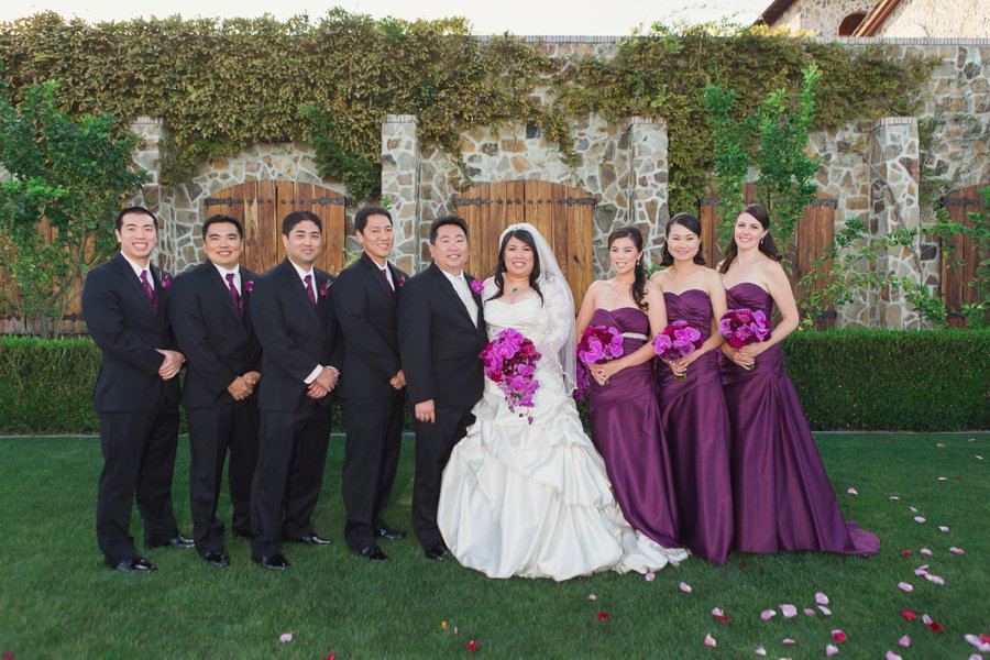 An Elegant Glam Purple California Vineyard Wedding via TheELD.com