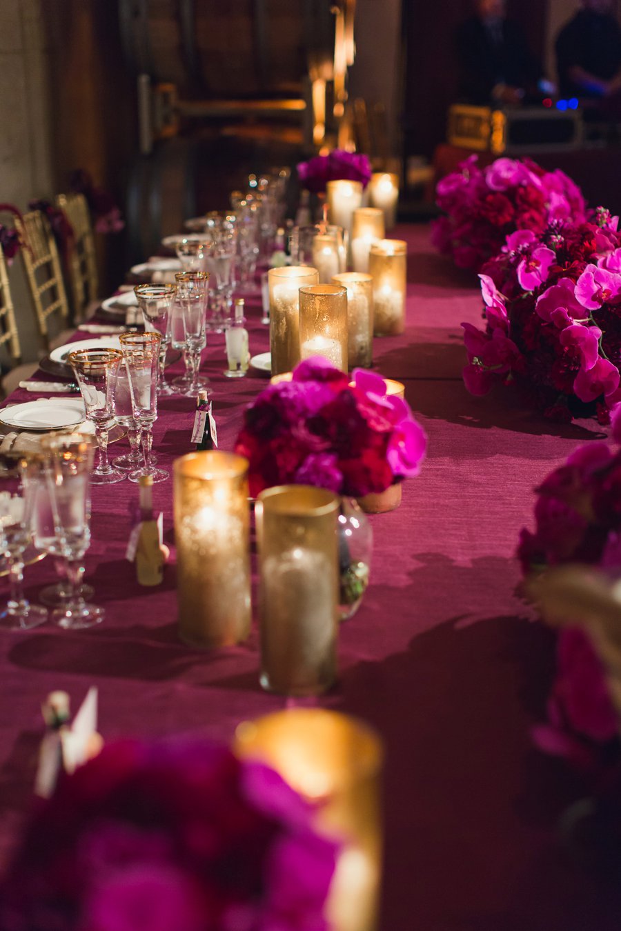 An Elegant Glam Purple California Vineyard Wedding via TheELD.com