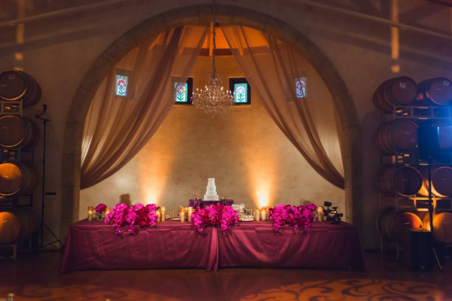 An Elegant Glam Purple California Vineyard Wedding via TheELD.com