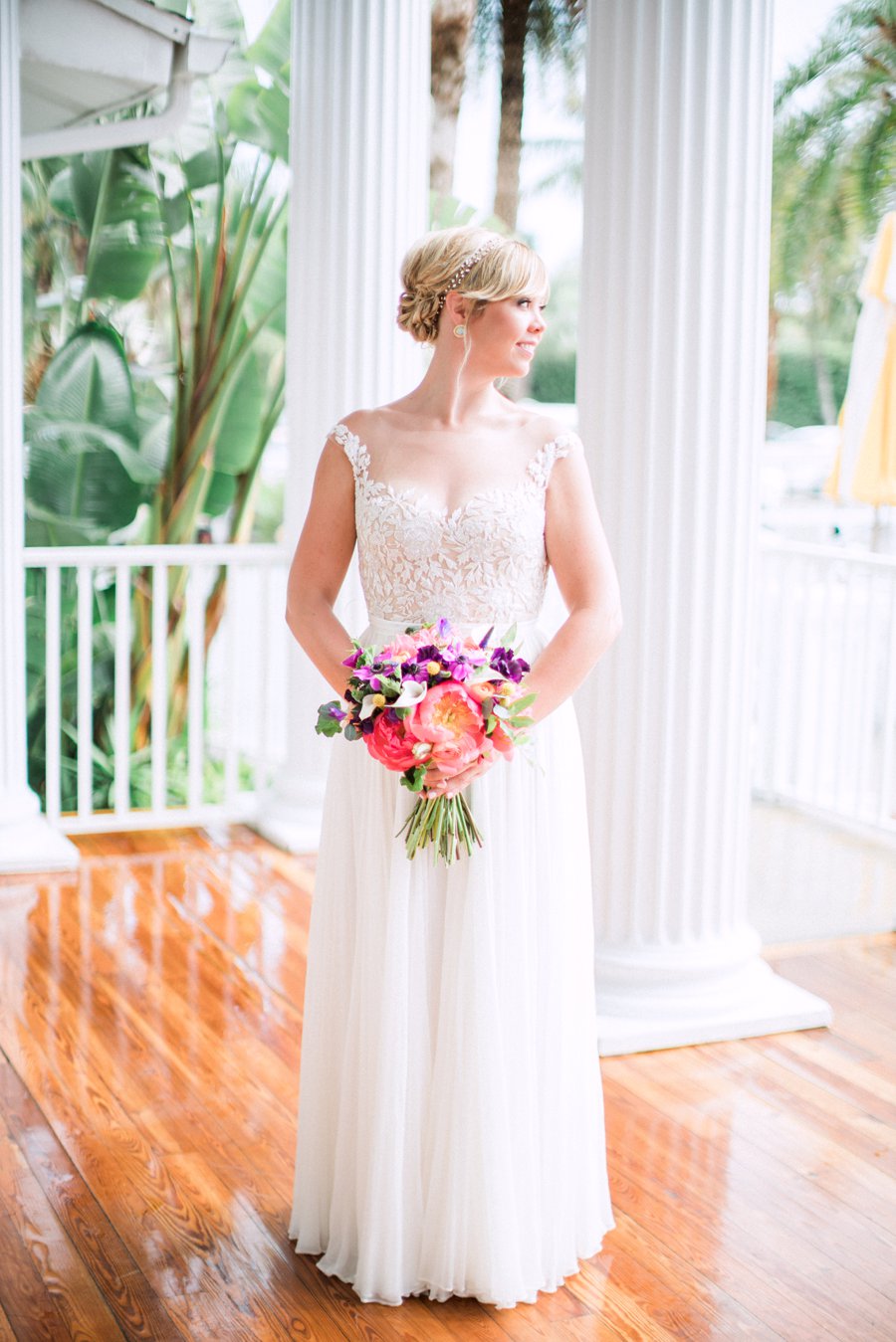 Vibrant Pink & Purple Boca Grande Wedding via TheELD.com