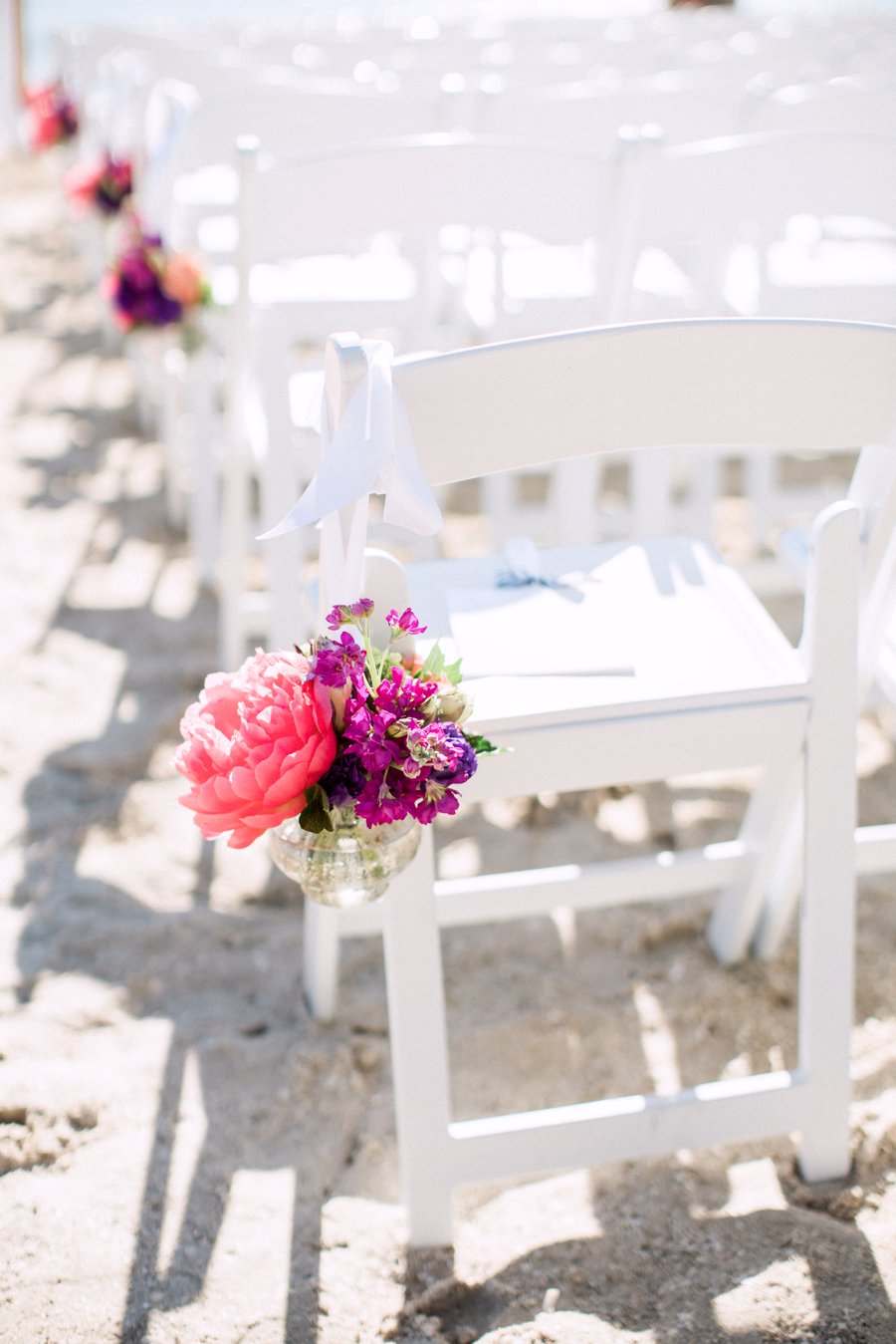 Vibrant Pink & Purple Boca Grande Wedding via TheELD.com