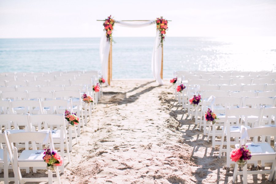 Vibrant Pink & Purple Boca Grande Wedding via TheELD.com