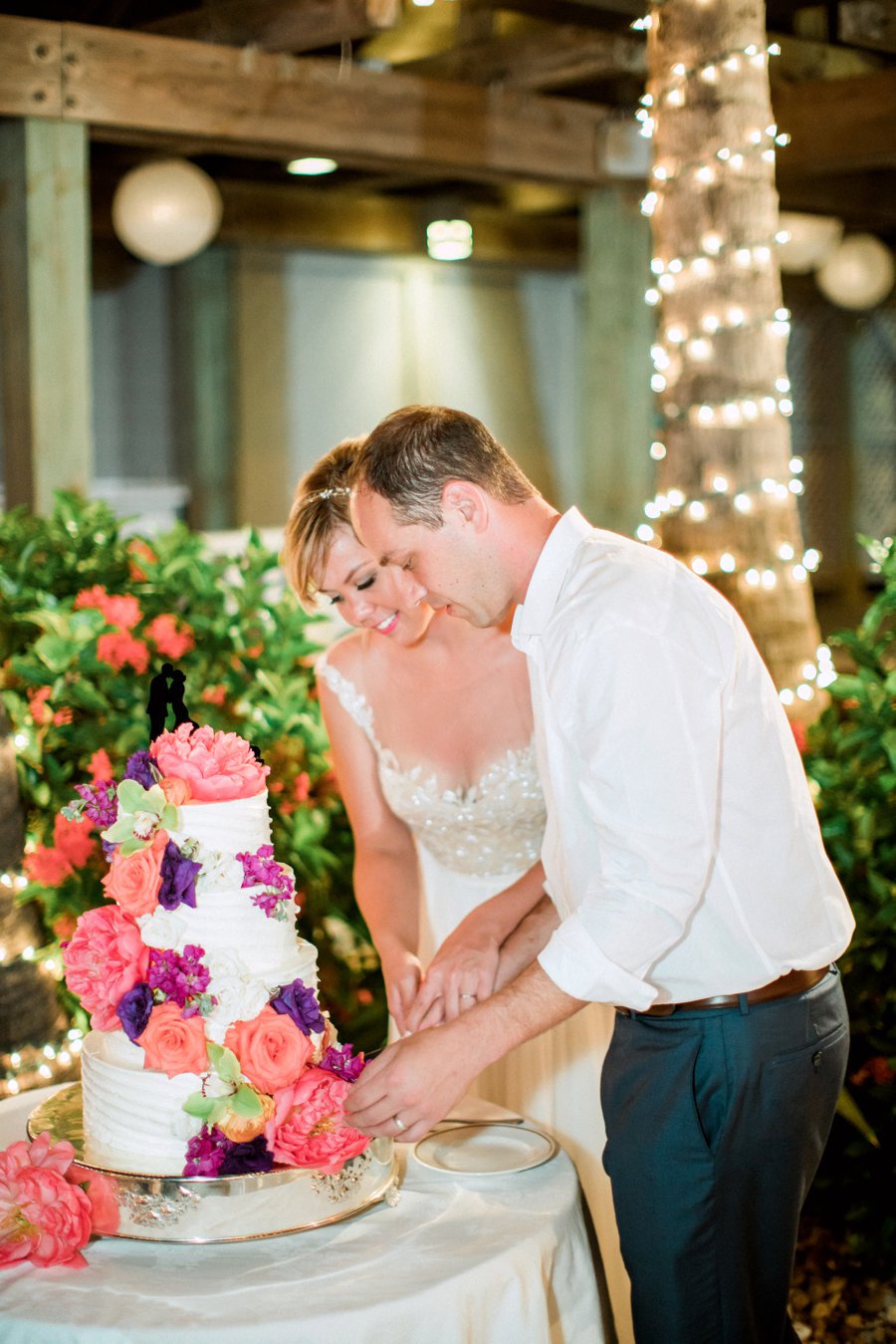 Vibrant Pink & Purple Boca Grande Wedding via TheELD.com