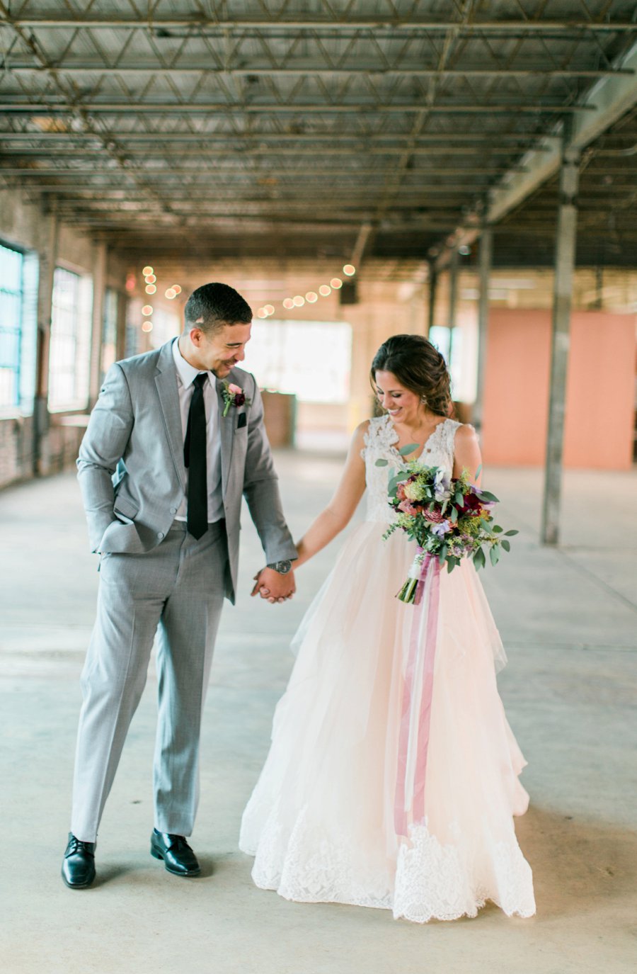 Lavender & Burgundy Love Inspired Industrial Wedding Ideas via TheELD.com